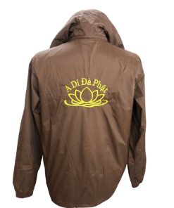 Áo khoác gió vải bền đẹp chữ thêu A Di Đà Phật